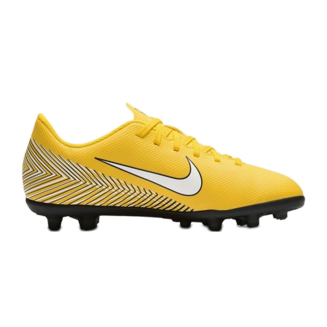 Nike Mercurial Vapor 12 Club Neymar Mg Jr AO9472-710 chaussures de football multicolore jaunes Nike Mercurial Vapor 12 Club Neymar Mg Jr AO9472-710 chaussures de football multicolore jaunes