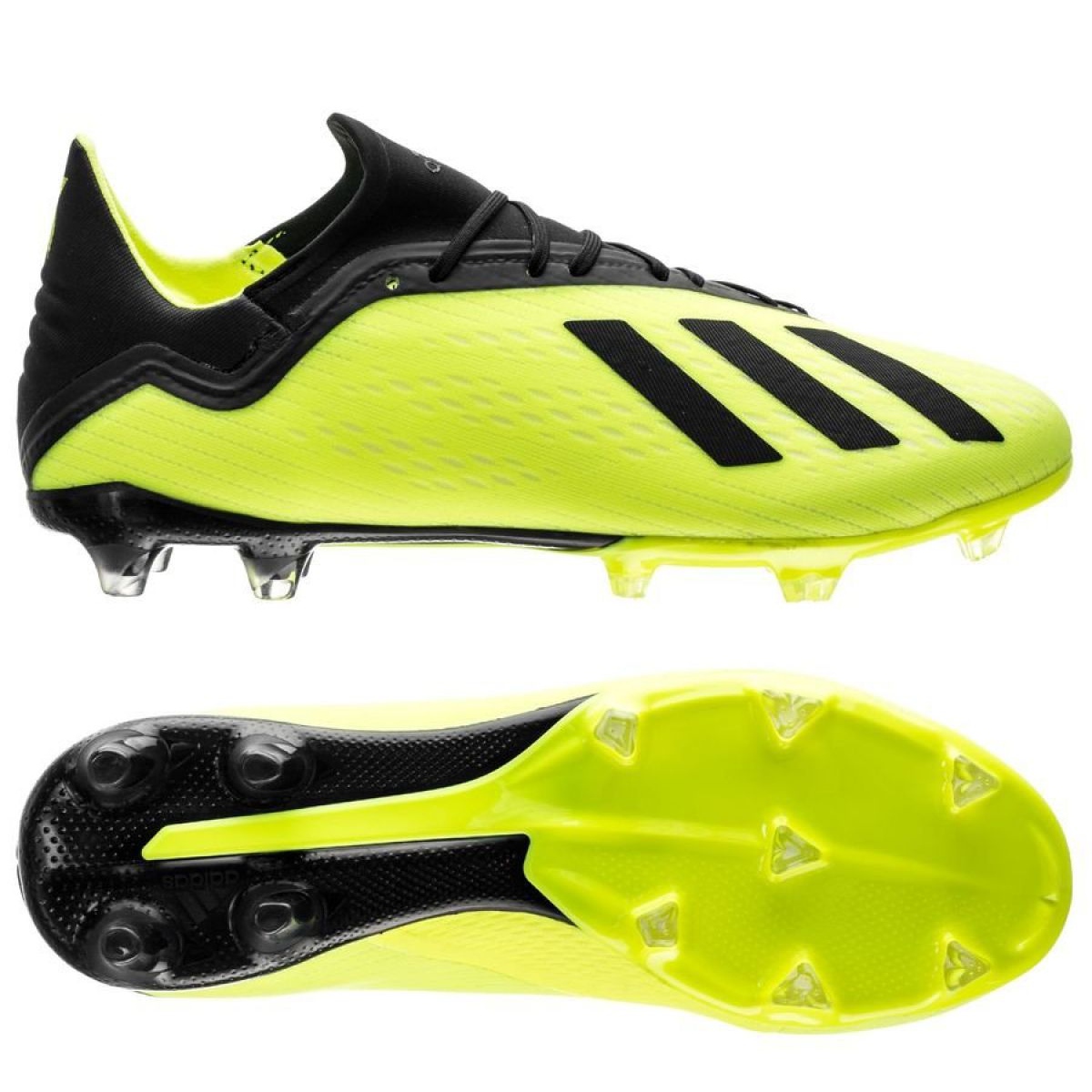 Chaussures de foot Adidas X 18.2 Fg M DB2180 jaune jaune