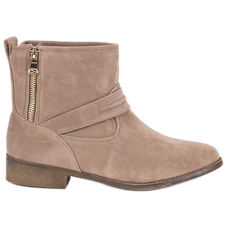 L&H Bottes en daim beiges