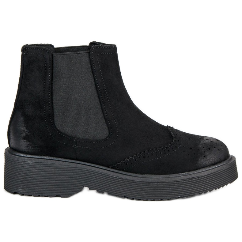 Corina Bottes en daim confortables le noir