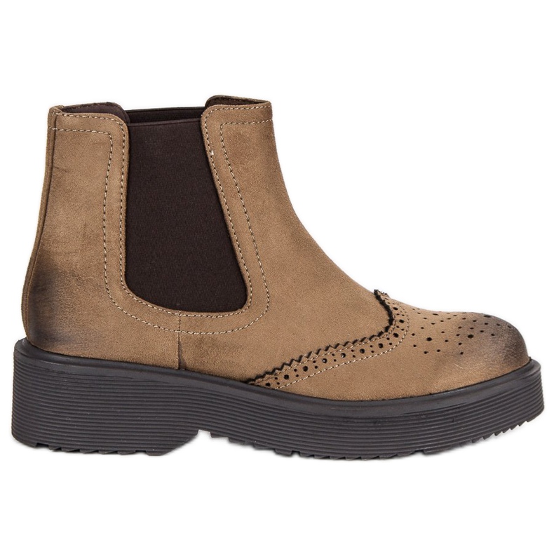 Corina Bottes en daim confortables brun