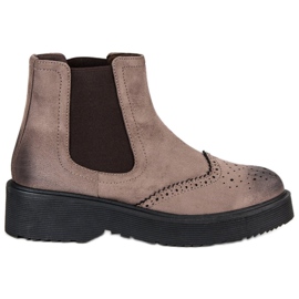 Corina Bottes en daim confortables brun
