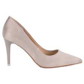 Vinceza Escarpins en daim gris