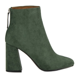 Corina Bottines en daim élégantes vert