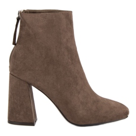 Corina Bottines en daim élégantes brun
