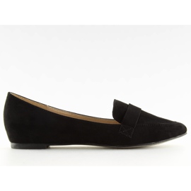 Mocassins noirs aux amandes DO-38 noir le noir