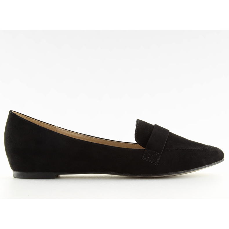 Mocassins noirs aux amandes DO-38 noir le noir