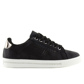 Noir BM1971 Baskets noires avec pierres le noir Noir BM1971 Baskets noires avec pierres le noir