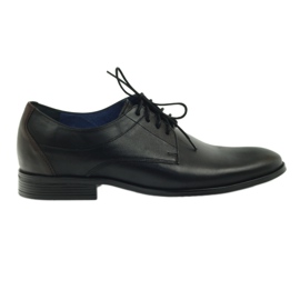 Nikopol Chaussures en cuir pour hommes formels noirs 1677 le noir