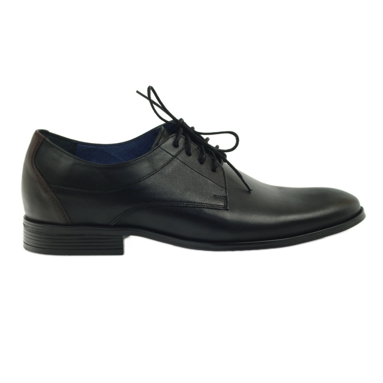 Nikopol Chaussures en cuir pour hommes formels noirs 1677 le noir