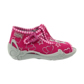 Chaussures pour enfants Befado 213p105 pantoufles gris rose