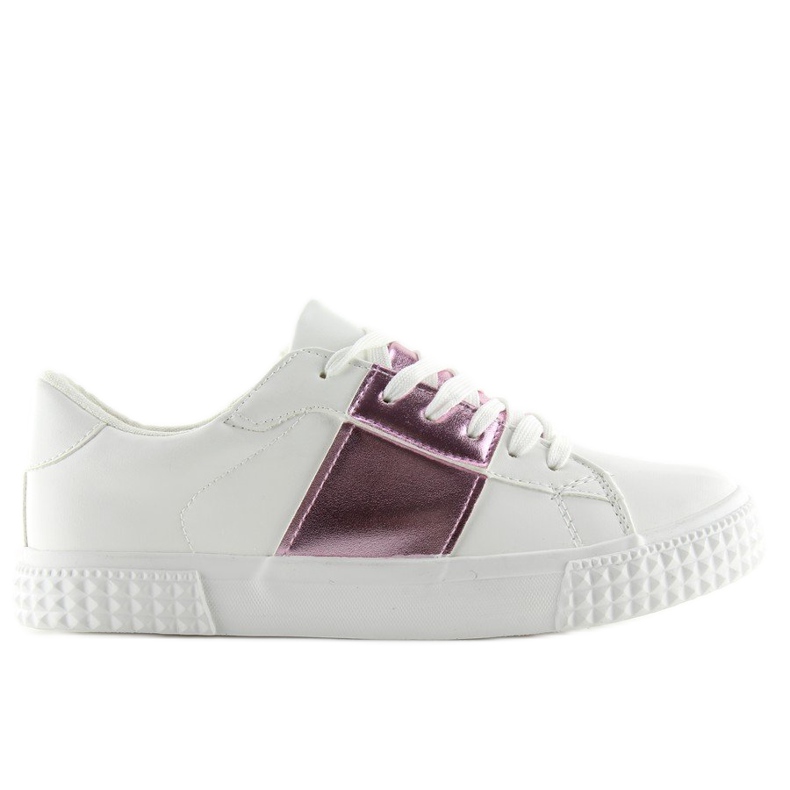 Baskets femme blanches et roses M896 BLANC / ROSE violet
