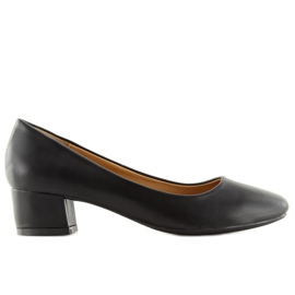 Noir Escarpins à talons bas noir MM-387 Noir le noir