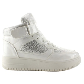 Baskets blanches style Force AN9168 gris