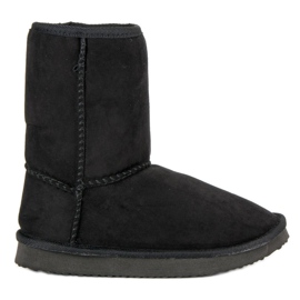 Bottes de neige en daim noir
