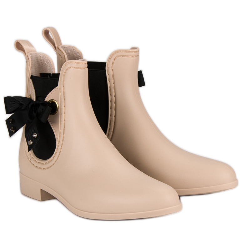 Vices Bottes en caoutchouc beiges, étaux