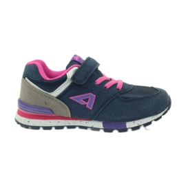 American Club Chaussures de sport américaines ADI pour enfants 15110 rose bleu marine