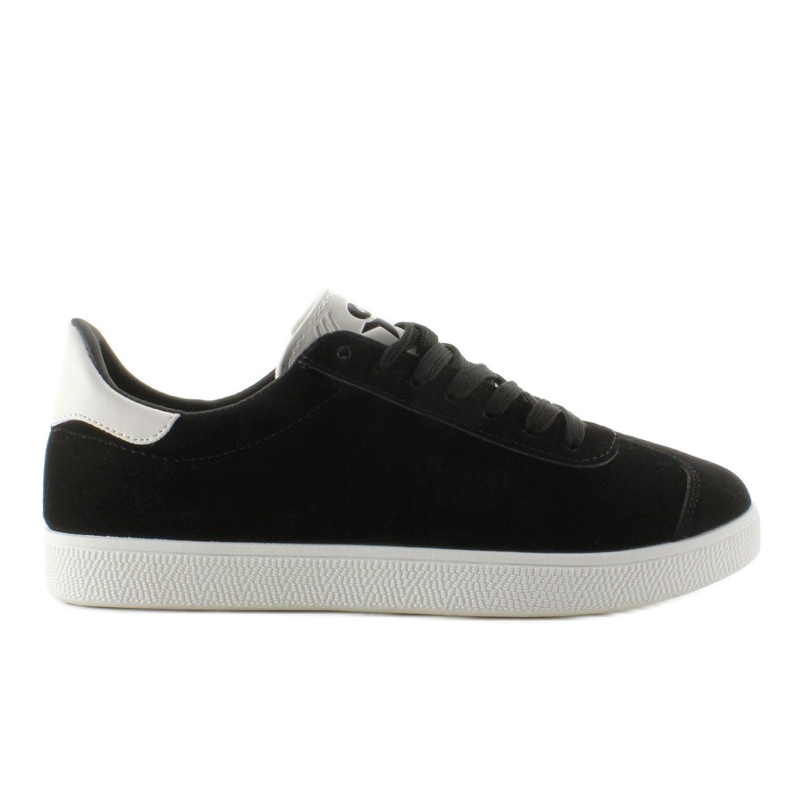 Baskets en daim Juniorki BK6180-1 Noir blanche le noir