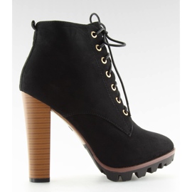 Bottines noires à talons hauts 118-1