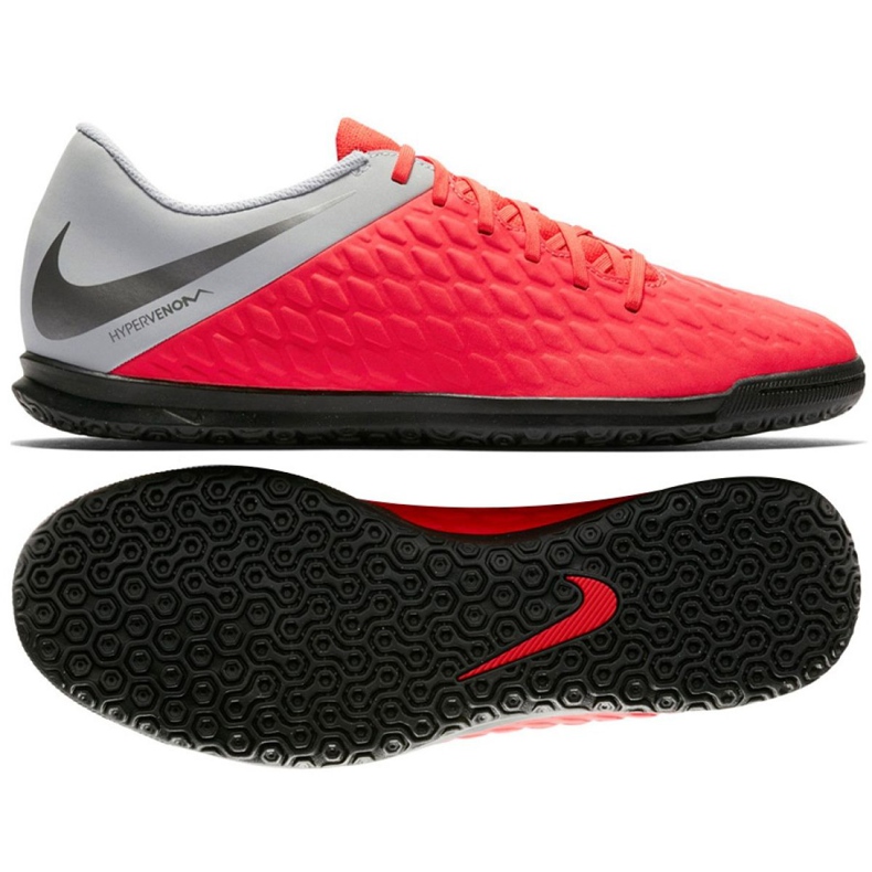 Chaussures d'intérieur Nike Hypervenom PhantomX 3 Club Ic Jr AJ3789-600 multicolore rouge Chaussures d'intérieur Nike Hypervenom PhantomX 3 Club Ic Jr AJ3789-600 multicolore rouge