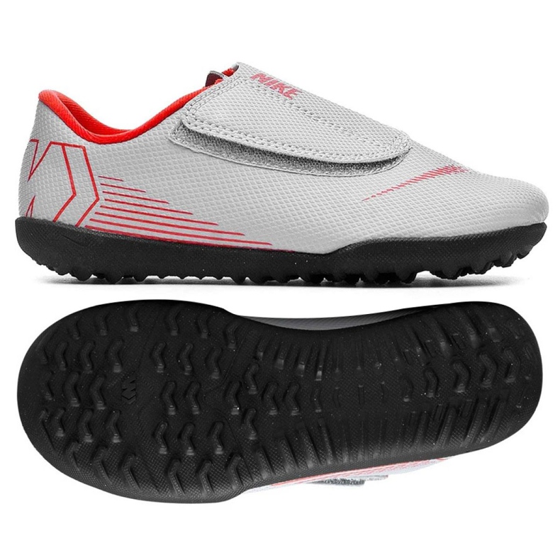 Nike Mercurial Vapor 12 Club Ps Tf Jr AH7357-060 chaussures de football gris gris
