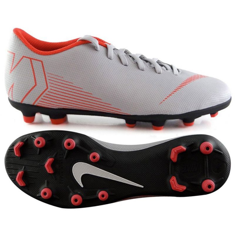 Chaussures de football Nike Mercurial Vapor 12 Club Gs Mg Jr AH7350-060 multicolore blanche