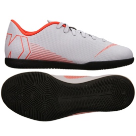 Chaussures d'intérieur Nike Mercurial Vapor 12 Club Gs Ic Jr AH7354-060 multicolore blanc