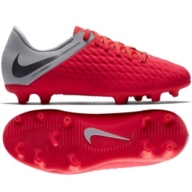 Nike Hypervenom Phantom 3Club Fg Jr AJ4146-600 chaussures de football multicolore rouge Nike Hypervenom Phantom 3Club Fg Jr AJ4146-600 chaussures de football multicolore rouge