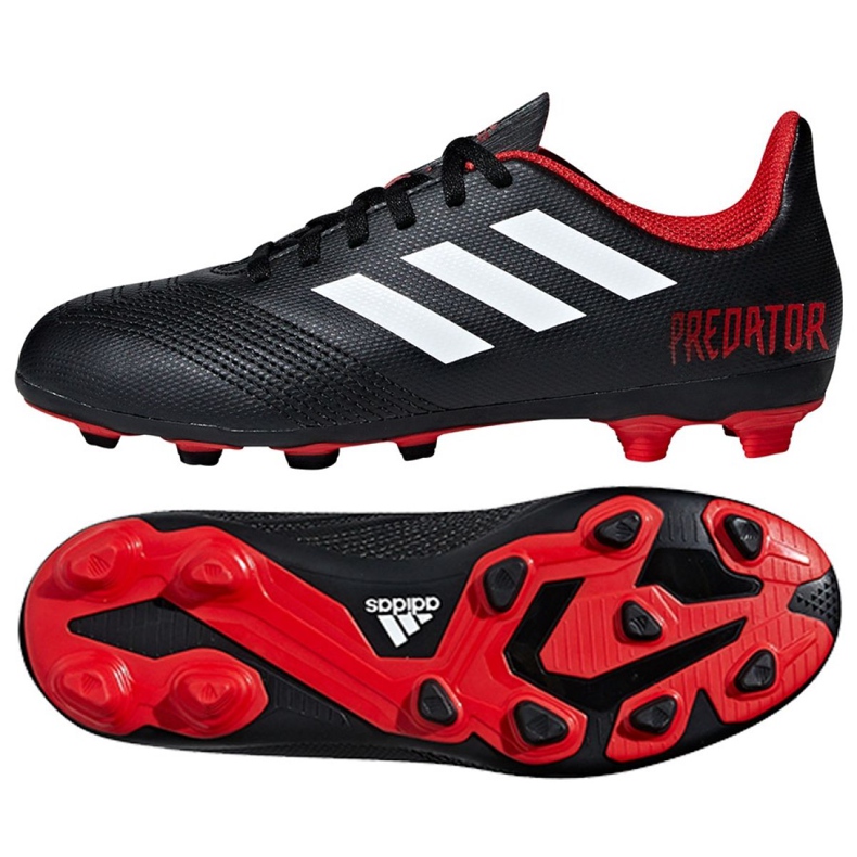 Chaussures de foot Adidas Predator 18.4 FxG J Jr DB2323 multicolore le noir