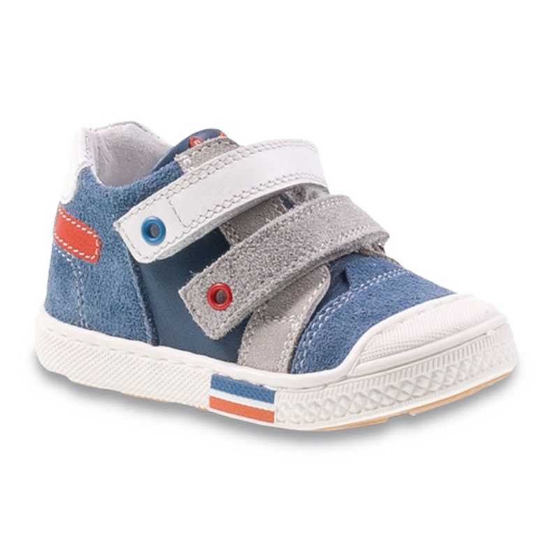 Chaussures enfant Befado 170P004 blanche bleu gris rouge