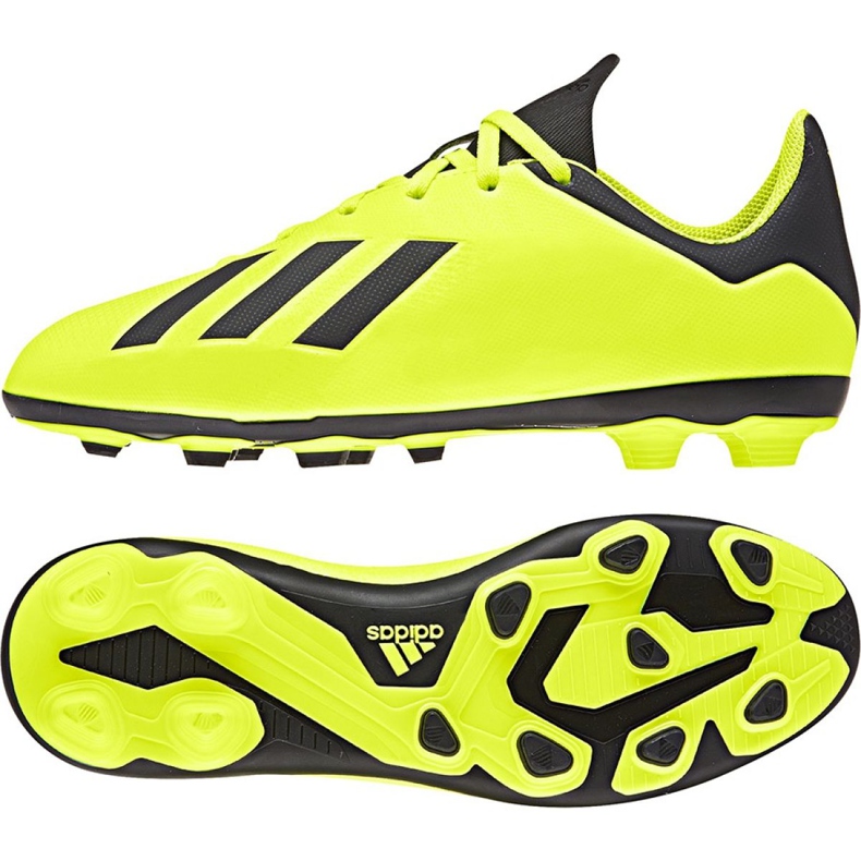 Chaussures de foot Adidas X 18.4 FxG Jr DB2420 jaune jaune