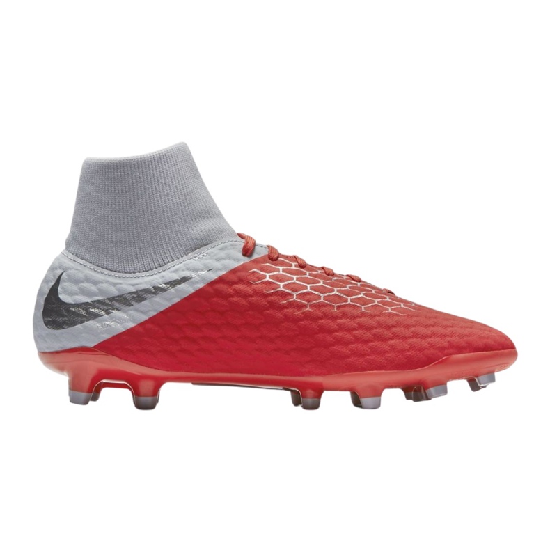 Nike Hypervenom 3 Academy Df Fg M AQ9217-600 chaussures de football multicolore argent
