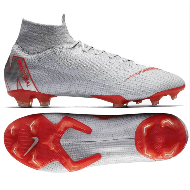Chaussures de football Nike Mercurial Superfly 6 Elite Fg M AH7365-060 gris rouge Chaussures de football Nike Mercurial Superfly 6 Elite Fg M AH7365-060 gris rouge