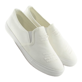 Baskets à enfiler blanches BL126P Blanc