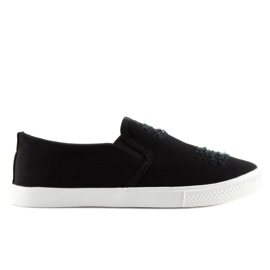 Baskets à enfiler noir BL126P Noir le noir