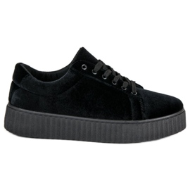 McKey Baskets Creepers en velours noir