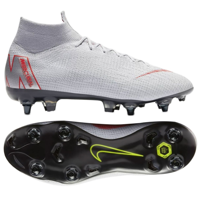 Chaussures de football Nike Mercurial Superfly 6 Elite SG-Pro M AH7366-060 multicolore blanche