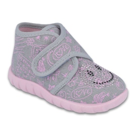 Befado chaussures pour enfants flexi pvc 526P028 gris rose