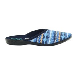 Chaussons Adanex 23557 Pull norvégien bleu marine bleu orange