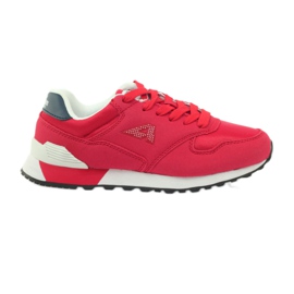 American Club Chaussures de sport américaines ADI pour enfants 1757 blanc rouge bleu marine