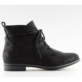 Bottines noires à lacets K-91 noir