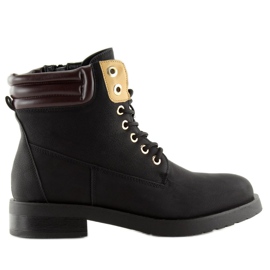 Bottes en bois pour femmes noires ZH788 Black le noir brun