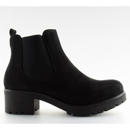 Bottes Jodhpur à talons hauts noirs B05 le noir