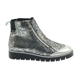 Bottes isolées bottes Bartek noir et argent gris