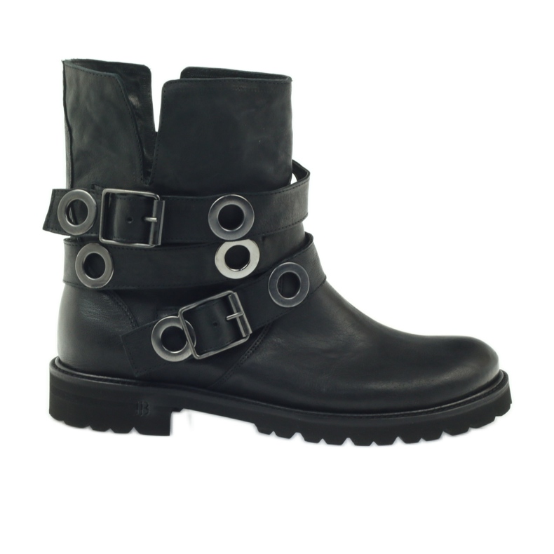 Boots rayées ornées de cercles Badura le noir