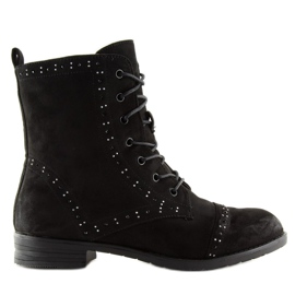 Bottines noires à lacets W312 Noir