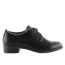 Chaussures à lacets noires pour femmes NC190 Noir le noir