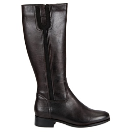 Studio Florence Bottes en cuir classiques brun