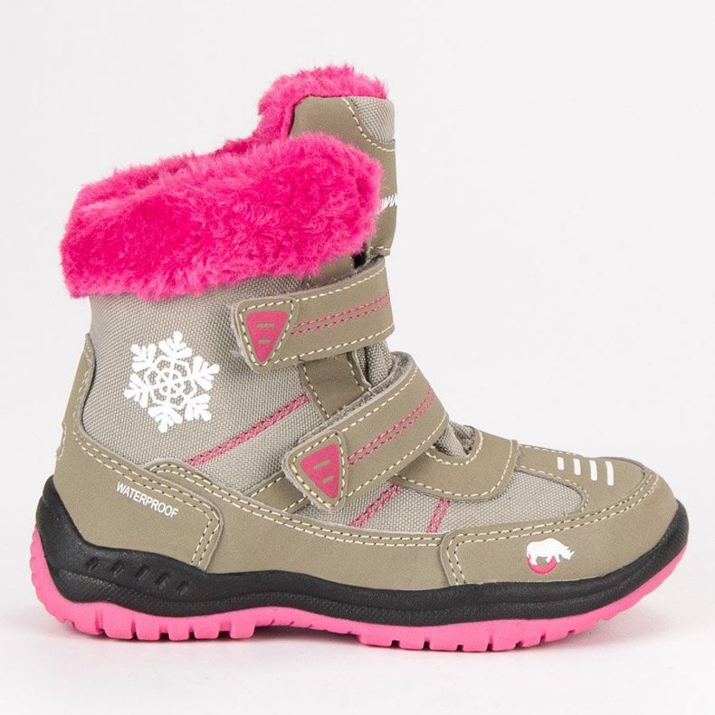 Bottes de neige gris rose Bottes de neige gris rose
