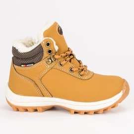 Ax Boxing Chaussures d'hiver avec fermeture à glissière jaune